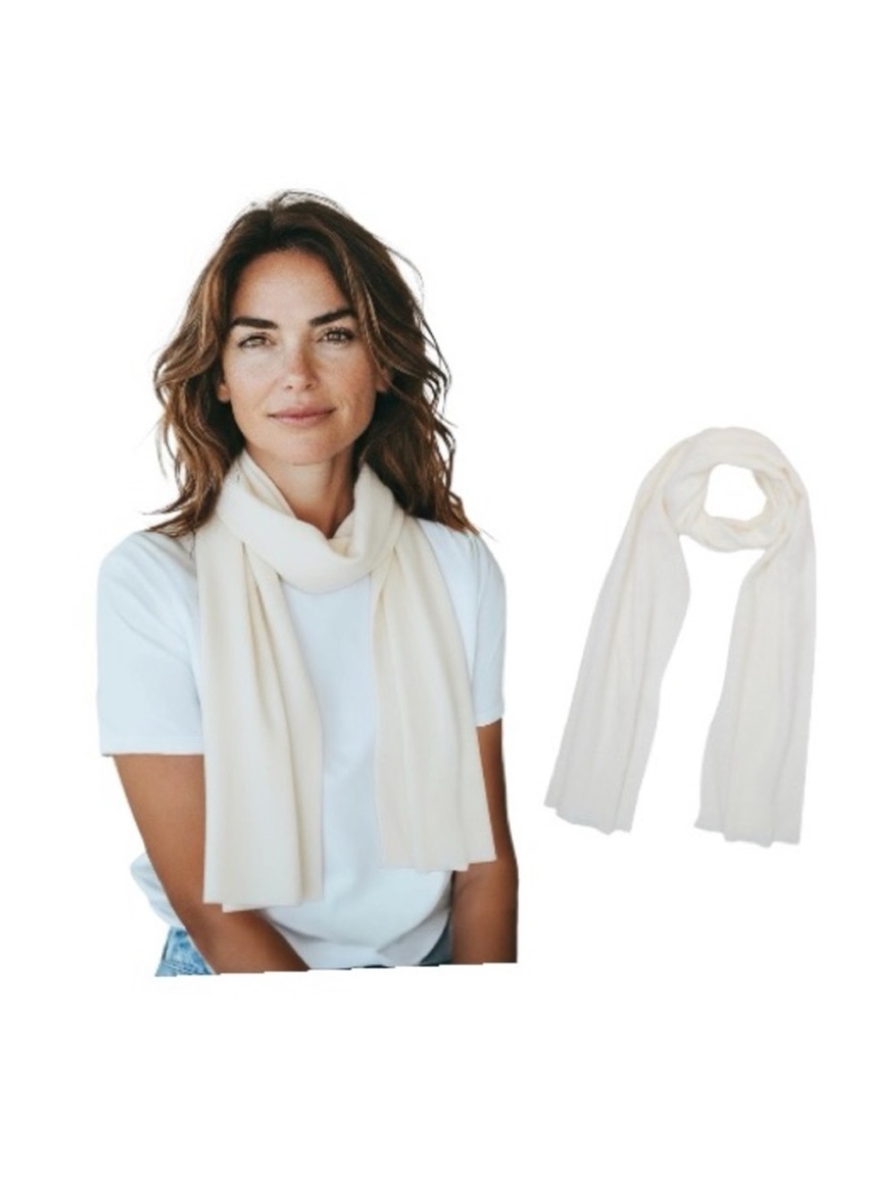 Time And Tru Coordinate Winter White Scarf
